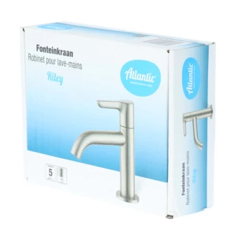 Atlantic fonteinkraan Riley met hendel RVS Atlantic Fonteinkraan Riley Met Hendel RVS -Gamma Badkamer Winkel 123 1107