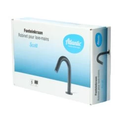 Atlantic Fonteinkraan Scott Met Draaiknop Zwart -Gamma Badkamer Winkel 123 1118