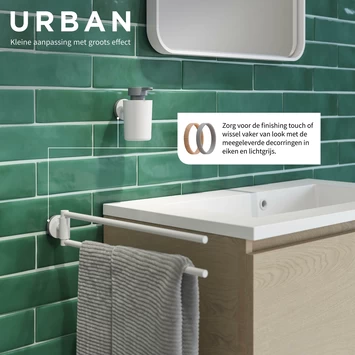 Tiger Handdoekhouder Urban 2-Armig Wit Tiger Handdoekhouder Urban 2-Armig Wit -Gamma Badkamer Winkel 123 1144
