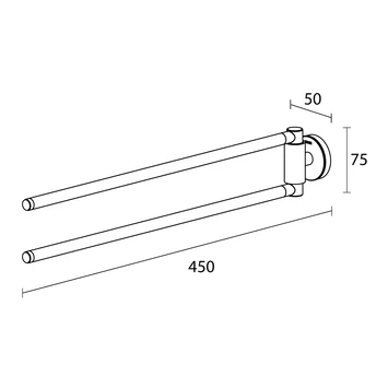 Tiger Handdoekhouder Urban 2-Armig Wit Tiger Handdoekhouder Urban 2-Armig Wit -Gamma Badkamer Winkel 123 1145