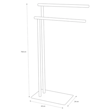 Sealskin Handdoekrek Brix Metaal Wit Sealskin Handdoekrek Brix Metaal Wit -Gamma Badkamer Winkel 123 1168