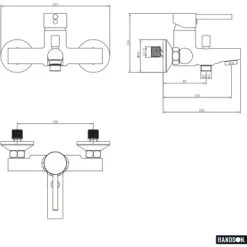 Handson Badkraan Oscar Chroom 15 Cm -Gamma Badkamer Winkel 123 1179