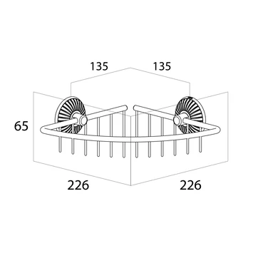 Tiger Ivy hoekkorf chroom/wit Tiger Ivy Hoekkorf Chroom/wit -Gamma Badkamer Winkel 123 1285