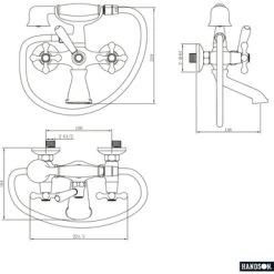 Handson Badkraan Louise Met Handdouche Chroom 15 Cm 4 Handson Badkraan Louise Met Handdouche Chroom 15 Cm -Gamma Badkamer Winkel 123 1308