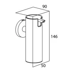 Tiger Zeepdispenser Boston Klein Hangend RVS -Gamma Badkamer Winkel 123 1336