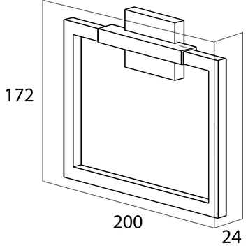 Tiger Zenna handdoekring chroom/wenge Tiger Zenna Handdoekring Chroom/wenge -Gamma Badkamer Winkel 123 1393