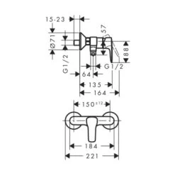 Hansgrohe Mysport Douchekraan Eengreeps 3 Hansgrohe Mysport Douchekraan Eengreeps -Gamma Badkamer Winkel 123 1407