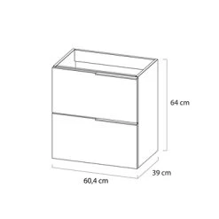 Tiger Badmeubelset Pocket 60 Cm Met 2 Lades Naturel Eik 4 Tiger Badmeubelset Pocket 60 Cm Met 2 Lades Naturel Eik -Gamma Badkamer Winkel 123 1416