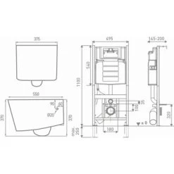 Geberit Inbouwreservoir UP100 Pureflow Met Wandcloset Zonder Spoelrand -Gamma Badkamer Winkel 123 1452
