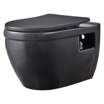 Atlantic Tyler wandcloset randloos zwart inclusief wcbril Atlantic Tyler Wandcloset Randloos Zwart Inclusief Wcbril -Gamma Badkamer Winkel 123 1467