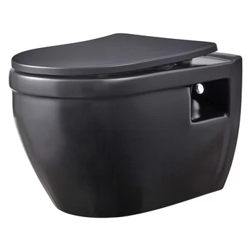 Atlantic Tyler wandcloset randloos zwart inclusief wcbril Atlantic Tyler Wandcloset Randloos Zwart Inclusief Wcbril -Gamma Badkamer Winkel 123 1468