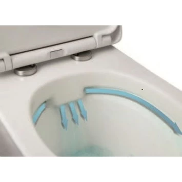 Lafiness staand toilet zonder spoelrand wit Lafiness Staand Toilet Zonder Spoelrand Wit -Gamma Badkamer Winkel 123 1502