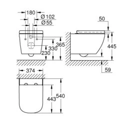 Grohe Wandcloset Ceramic 6 Grohe Wandcloset Ceramic -Gamma Badkamer Winkel 123 1508