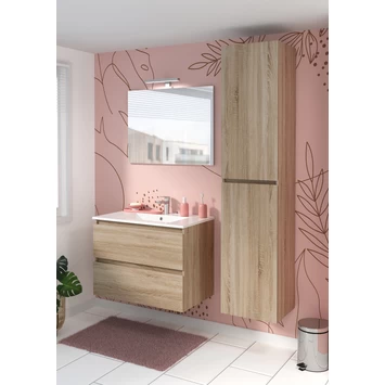 Atlantic by Allibert badmeubelset Emma 60 cm 2 lades hout Atlantic By Allibert Badmeubelset Emma 60 Cm 2 Lades Hout -Gamma Badkamer Winkel 123 1538