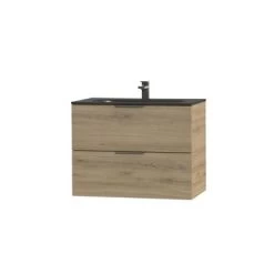 Tiger Studio Badkamermeubel 80 Cm Chalet Eiken Met Wastafel Polybeton Mat Zwart Greep Rvs Plat 4 Tiger Studio Badkamermeubel 80 Cm Chalet Eiken Met Wastafel Polybeton Mat Zwart Greep Rvs Plat -Gamma Badkamer Winkel 123 1571