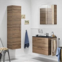 Tiger Studio Badkamermeubel 80 Cm Chalet Eiken Met Wastafel Polybeton Mat Zwart Greep Rvs Plat 5 Tiger Studio Badkamermeubel 80 Cm Chalet Eiken Met Wastafel Polybeton Mat Zwart Greep Rvs Plat -Gamma Badkamer Winkel 123 1572