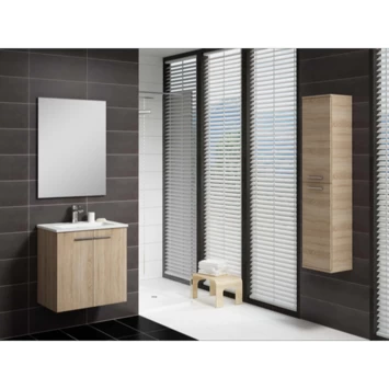 Atlantic badmeubel Clara 60cm twee deuren hout Atlantic Badmeubel Clara 60cm Twee Deuren Hout -Gamma Badkamer Winkel 123 1574