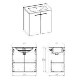 Atlantic Badmeubel Clara 60cm Twee Deuren Hout 4 Atlantic Badmeubel Clara 60cm Twee Deuren Hout -Gamma Badkamer Winkel 123 1575