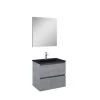 Atlantic Badmeubelset Heon met Spiegel En Zwarte Wastafel 60cm Beton 2 Atlantic Badmeubelset Heon met Spiegel En Zwarte Wastafel 60cm Beton -Gamma Badkamer Winkel 123 1576
