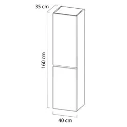 Tiger Karlo Kolomkast Sneeuwwit 160 Cm -Gamma Badkamer Winkel 123 1661