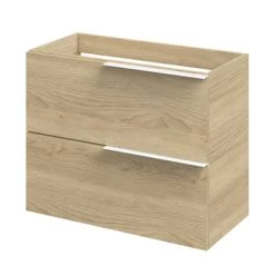 Tiger Badmeubelset Pocket 80 Cm Met 2 Lades Naturel Eik Incl. Looppoten -Gamma Badkamer Winkel 123 1698