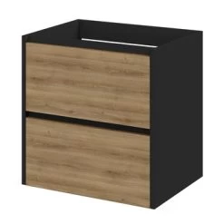 Tiger Reverse Meubelset Met 2 Lades 60 Cm Chalet Eik / Mat Zwart Inclusief Quadro Wastafel Mat Zwart 4 Tiger Reverse Meubelset Met 2 Lades 60 Cm Chalet Eik / Mat Zwart Inclusief Quadro Wastafel Mat Zwart -Gamma Badkamer Winkel 123 1707