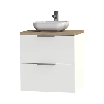 Tiger badkamermeubel Studio 60cm hoogglans wit/witte waskom met profielgrepen Tiger Badkamermeubel Studio 60cm Hoogglans Wit/witte Waskom Met Profielgrepen -Gamma Badkamer Winkel 123 1716