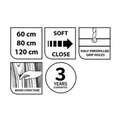 Tiger Badkamermeubel Studio 60cm Naturel Eik/witte Waskom Met Vierkante Greep 11 Tiger Badkamermeubel Studio 60cm Naturel Eik/witte Waskom Met Vierkante Greep -Gamma Badkamer Winkel 123 1735