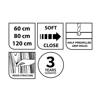 Tiger badkamermeubel Studio 60cm naturel eik/witte waskom met vierkante greep Tiger Badkamermeubel Studio 60cm Naturel Eik/witte Waskom Met Vierkante Greep -Gamma Badkamer Winkel 123 1735