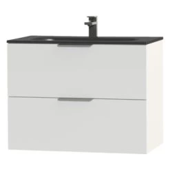 Tiger Studio Badkamermeubel 80 Cm Hoogglans Wit Met Wastafel Polybeton Mat Zwart Greep Rvs Plat 4 Tiger Studio Badkamermeubel 80 Cm Hoogglans Wit Met Wastafel Polybeton Mat Zwart Greep Rvs Plat -Gamma Badkamer Winkel 123 1757