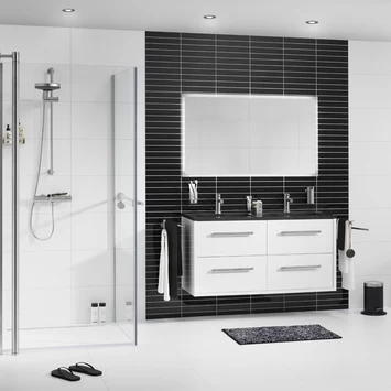 Boston kolomkast wit hoogglans 40cm TIGER Boston Kolomkast Wit Hoogglans 40cm -Gamma Badkamer Winkel 123 1792