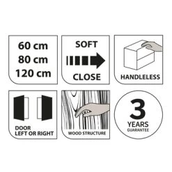 TIGER S-line Spiegelkast 120 Naturel Eik -Gamma Badkamer Winkel 123 1871