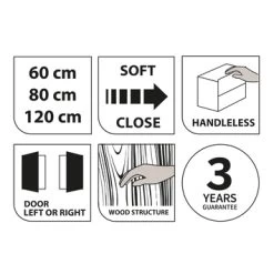 TIGER S-line Spiegelkast 120 Naturel Eik -Gamma Badkamer Winkel 123 1873