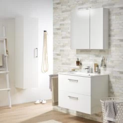 Tiger Spiegelkast S-Line 60cm Sneeuwwit 4 Tiger Spiegelkast S-Line 60cm Sneeuwwit -Gamma Badkamer Winkel 123 1876