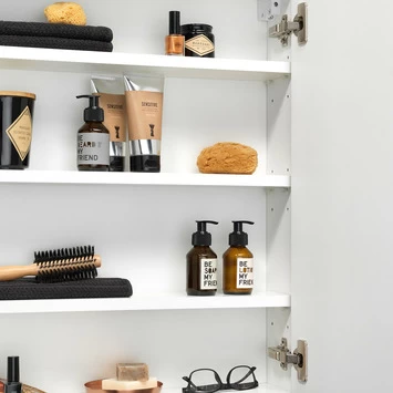 Tiger spiegelkast S-Line 60cm sneeuwwit Tiger Spiegelkast S-Line 60cm Sneeuwwit -Gamma Badkamer Winkel 123 1877