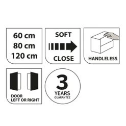 Tiger Spiegelkast S-Line 60cm Sneeuwwit 9 Tiger Spiegelkast S-Line 60cm Sneeuwwit -Gamma Badkamer Winkel 123 1881