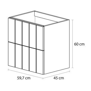 Tiger Maryport Badkamermeubelset 60 cm Mat zwart met matzwarte polybeton wastafel en matzwarte grepen Tiger Maryport Badkamermeubelset 60 Cm Mat Zwart Met Matzwarte Polybeton Wastafel En Matzwarte Grepen -Gamma Badkamer Winkel 123 1914