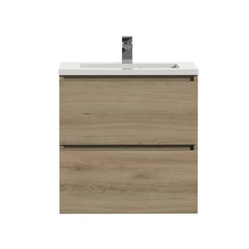 Tiger Karlo badkamermeubel 60 cm chalet eiken met wastafel hoogglans wit Tiger Karlo Badkamermeubel 60 Cm Chalet Eiken Met Wastafel Hoogglans Wit -Gamma Badkamer Winkel 123 1916