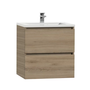 Tiger Karlo badkamermeubel 60 cm chalet eiken met wastafel hoogglans wit Tiger Karlo Badkamermeubel 60 Cm Chalet Eiken Met Wastafel Hoogglans Wit -Gamma Badkamer Winkel 123 1917