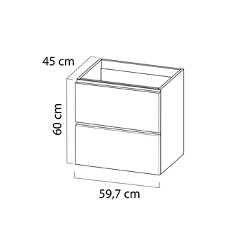 Tiger Karlo badkamermeubel 60 cm chalet eiken met wastafel hoogglans wit Tiger Karlo Badkamermeubel 60 Cm Chalet Eiken Met Wastafel Hoogglans Wit -Gamma Badkamer Winkel 123 1924