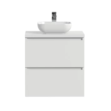 Tiger Karlo Badkamermeubelset 60 cm Hoogglans wit met wit houten wasblad en glanzend witte keramische waskom Tiger Karlo Badkamermeubelset 60 Cm Hoogglans Wit Met Wit Houten Wasblad En Glanzend Witte Keramische Waskom -Gamma Badkamer Winkel 123 1927