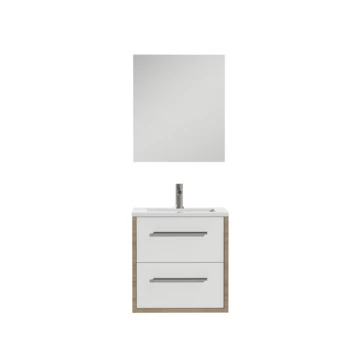 Tiger badmeubelset Boston 60cm wit met spiegel Tiger Badmeubelset Boston 60cm Wit Met Spiegel -Gamma Badkamer Winkel 123 1937