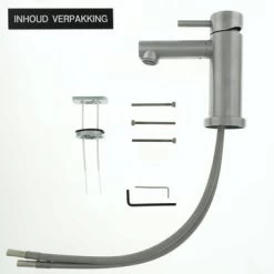 Tiger Wastafelkraan Boston Met Hendel RVS -Gamma Badkamer Winkel 123 194