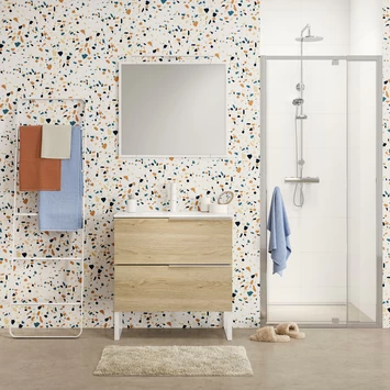 Tiger badmeubelset Pocket 60 cm met 2 lades Naturel Eik incl. looppoten Tiger Badmeubelset Pocket 60 Cm Met 2 Lades Naturel Eik Incl. Looppoten -Gamma Badkamer Winkel 123 1941