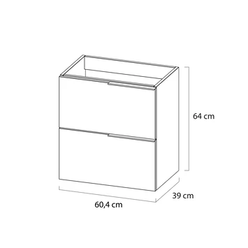 Tiger badmeubelset Pocket 60 cm met 2 lades Naturel Eik incl. looppoten Tiger Badmeubelset Pocket 60 Cm Met 2 Lades Naturel Eik Incl. Looppoten -Gamma Badkamer Winkel 123 1942