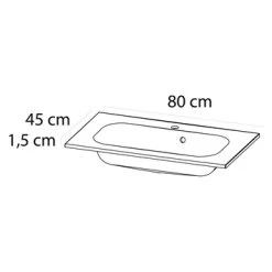 Tiger Reverse Meubelset 80 Cm Met 2 Lades Chalet Eik / Mat Zwart Inclusief Oval Wastafel Mat Zwart -Gamma Badkamer Winkel 123 1968