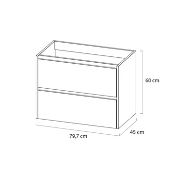 Tiger Reverse Meubelset 80 cm met 2 lades Naturel eik / Mat wit inclusief Oval wastafel Mat wit Tiger Reverse Meubelset 80 Cm Met 2 Lades Naturel Eik / Mat Wit Inclusief Oval Wastafel Mat Wit -Gamma Badkamer Winkel 123 1979