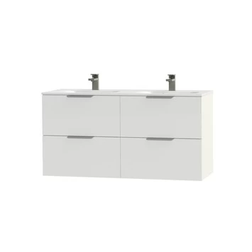 Tiger badkamermeubel Studio 120cm hoogglans wit met platte RVS greep Tiger Badkamermeubel Studio 120cm Hoogglans Wit Met Platte RVS Greep -Gamma Badkamer Winkel 123 1981