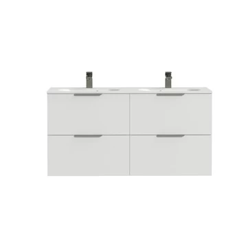 Tiger badkamermeubel Studio 120cm hoogglans wit met platte RVS greep Tiger Badkamermeubel Studio 120cm Hoogglans Wit Met Platte RVS Greep -Gamma Badkamer Winkel 123 1982