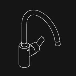 GROHE Keukenkraan Get Met Hendel En Hoge Uitloop Chroom -Gamma Badkamer Winkel 123 202